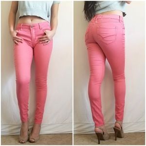 Bullhead Blush Pink Skinny Jeans Colored Denim 5